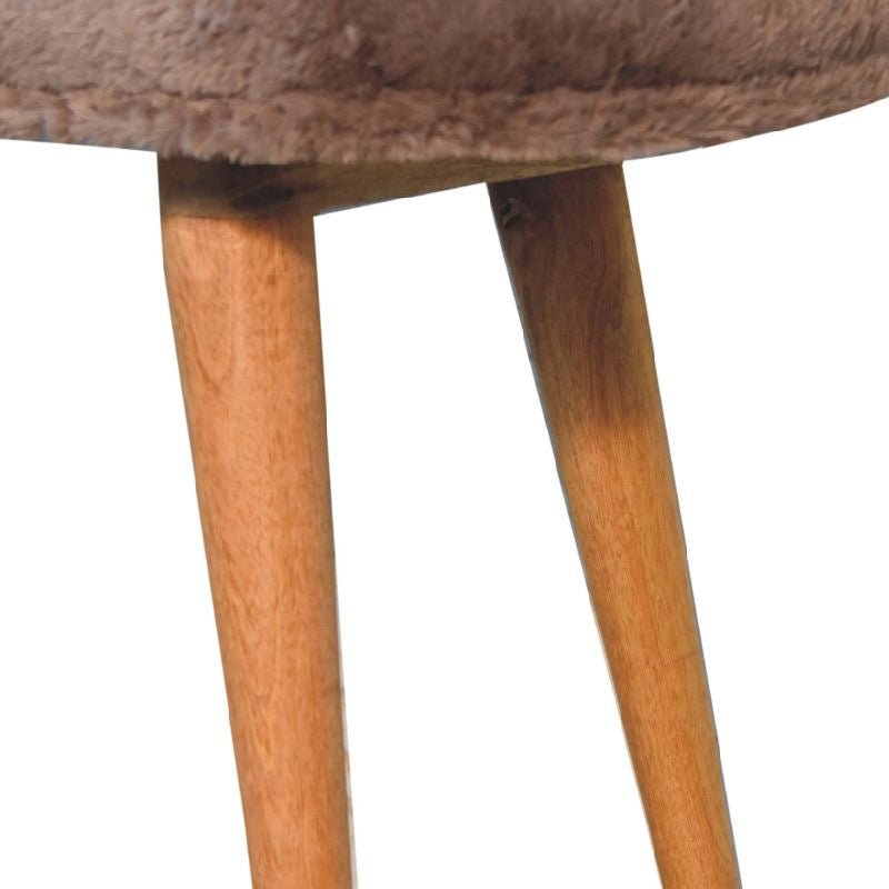 Artisan - Mocha Faux Fur Fabric Bench
