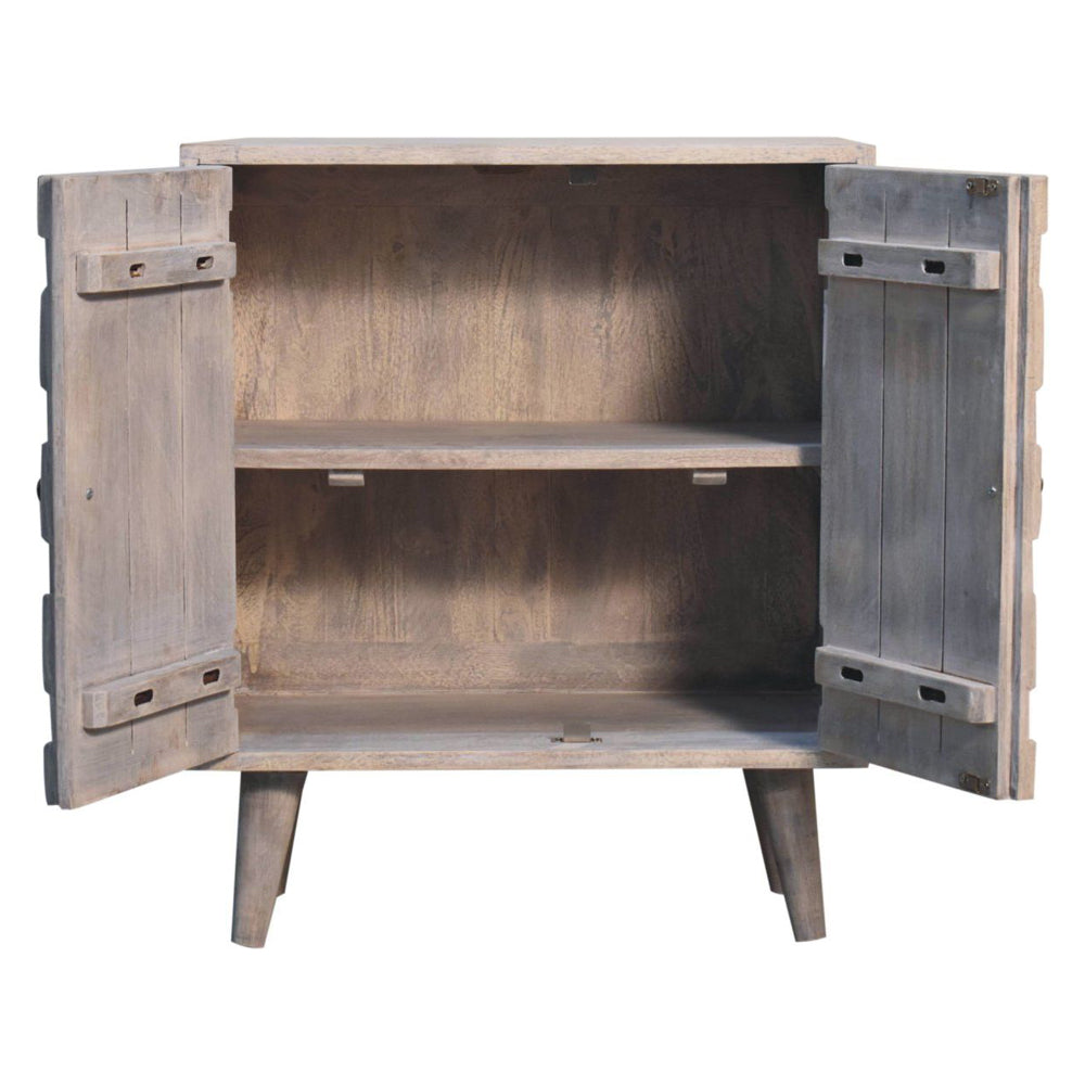 Artisan - Mini Pineapple Carved Stone Finish Cabinet