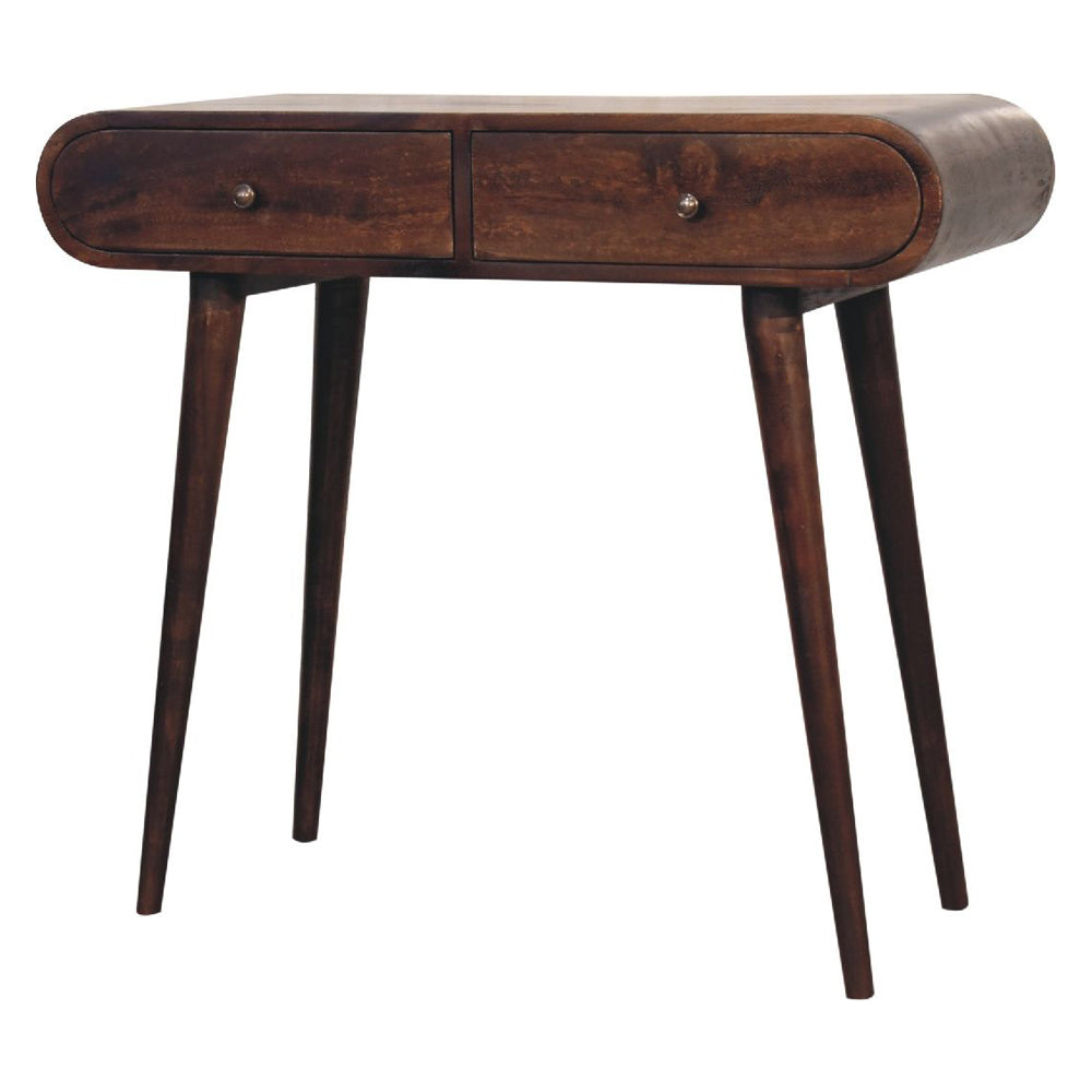 Artisan - Light Walnut Curved Edge Console Table