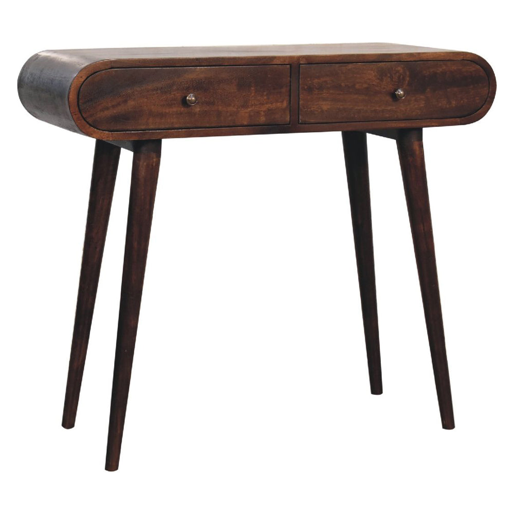 Artisan - Light Walnut Curved Edge Console Table