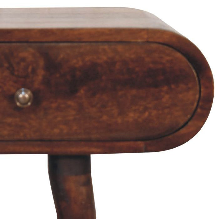 Artisan - Light Walnut Curved Edge Console Table