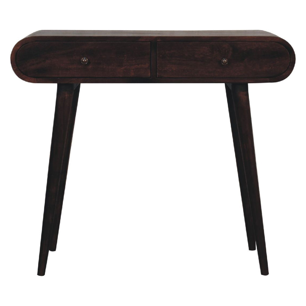 Artisan - Light Walnut Curved Edge Console Table