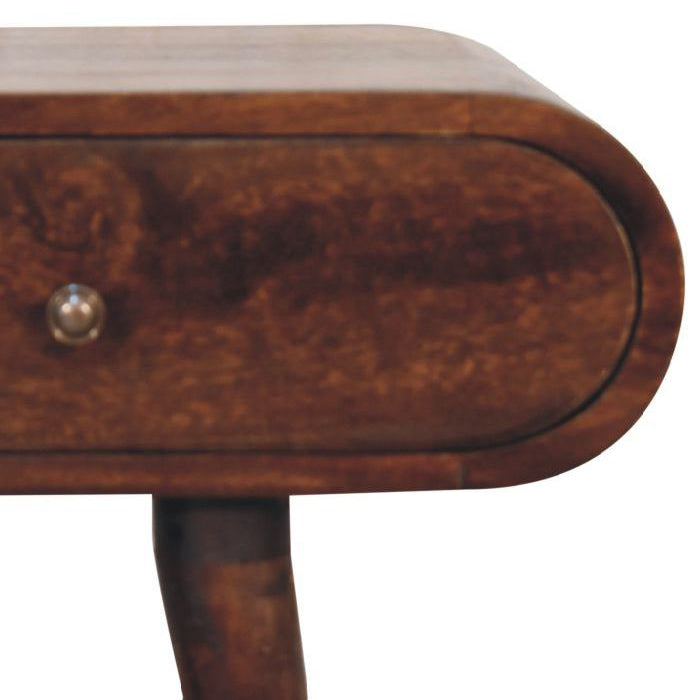 Artisan - Light Walnut Curved Edge Console Table