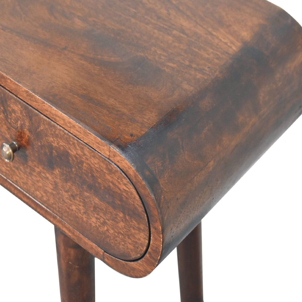 Artisan - Light Walnut Curved Edge Console Table