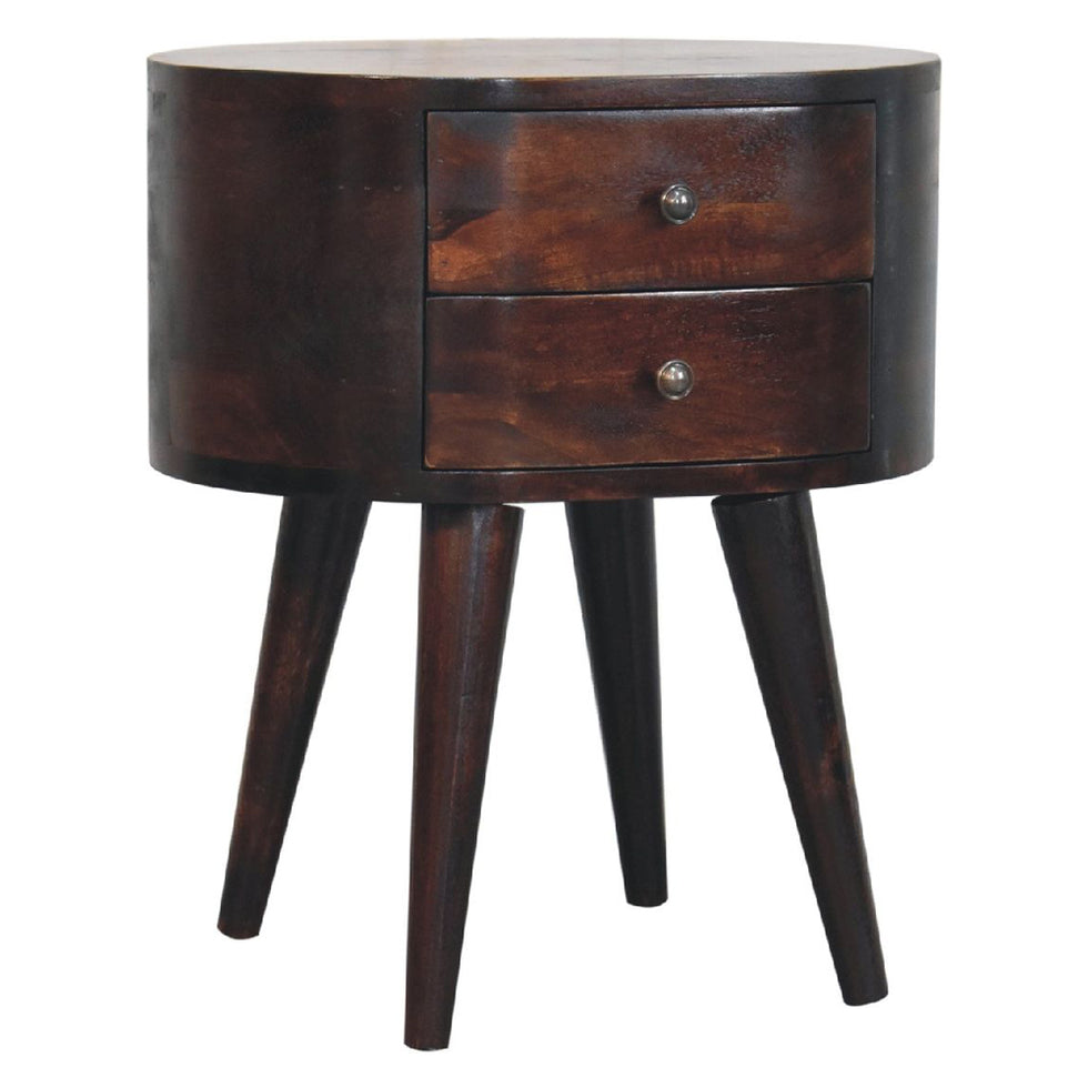 Artisan - Light Walnut Rounded Nightstand Table