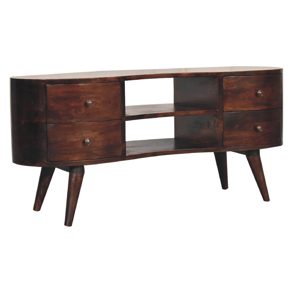 Artisan - Light Walnut Wave Entertainment Unit