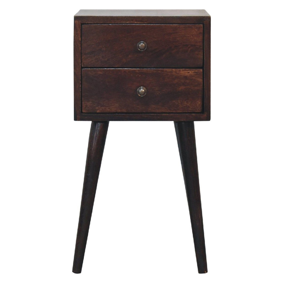 Artisan - Mini 2 Drawer Light Walnut Nightstand