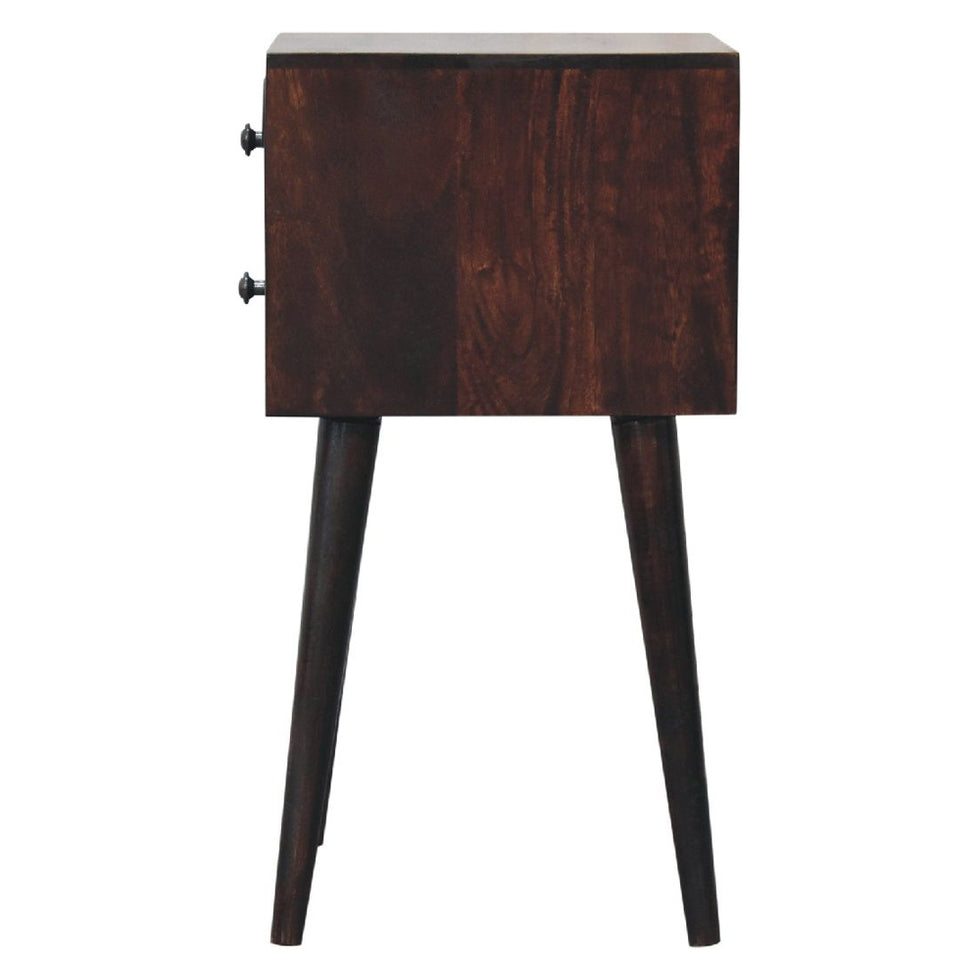 Artisan - Mini 2 Drawer Light Walnut Nightstand
