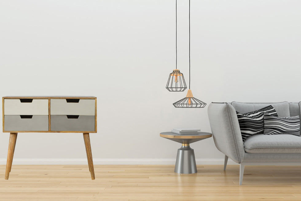Artisan - Gray and White Gradient Console Table