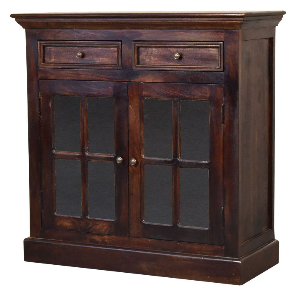 Artisan - Light Walnut Cabinet With Glazed Doors