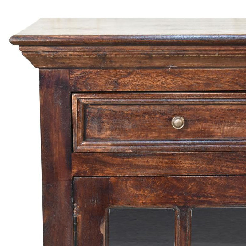 Artisan - Light Walnut Cabinet With Glazed Doors