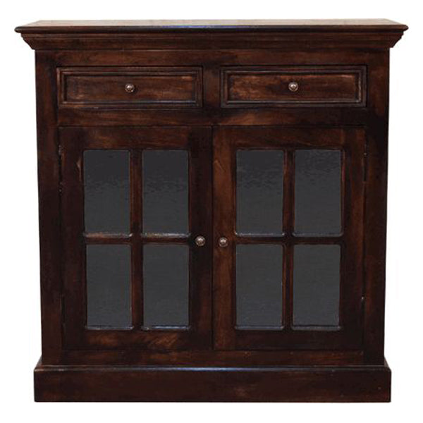 Artisan - Light Walnut Cabinet With Glazed Doors