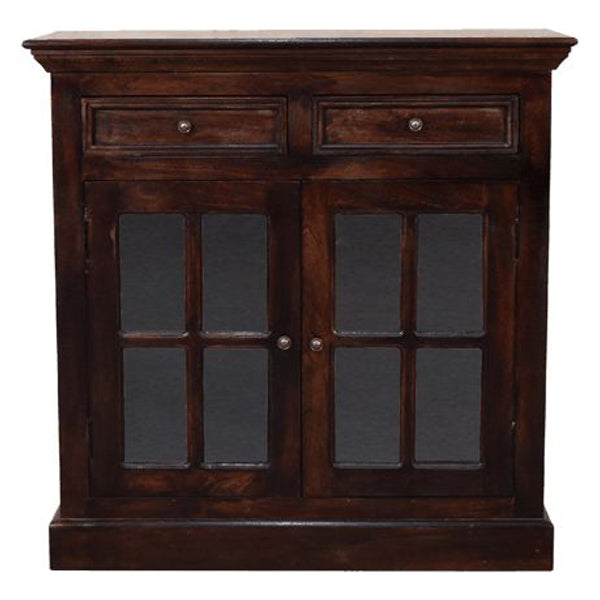 Artisan - Light Walnut Cabinet With Glazed Doors