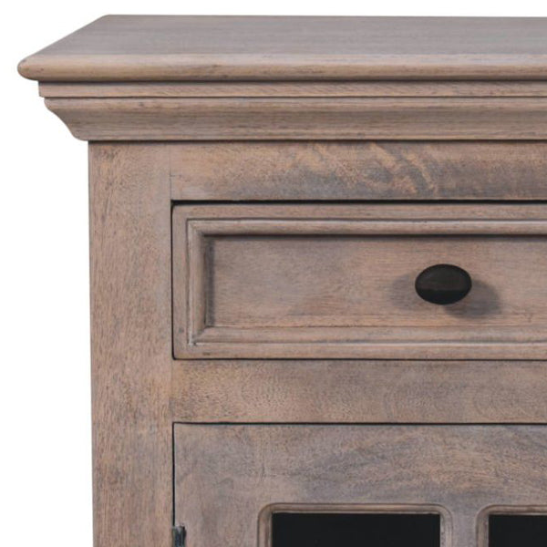 Artisan - Stone Finish Cabinet With Glazed Doors