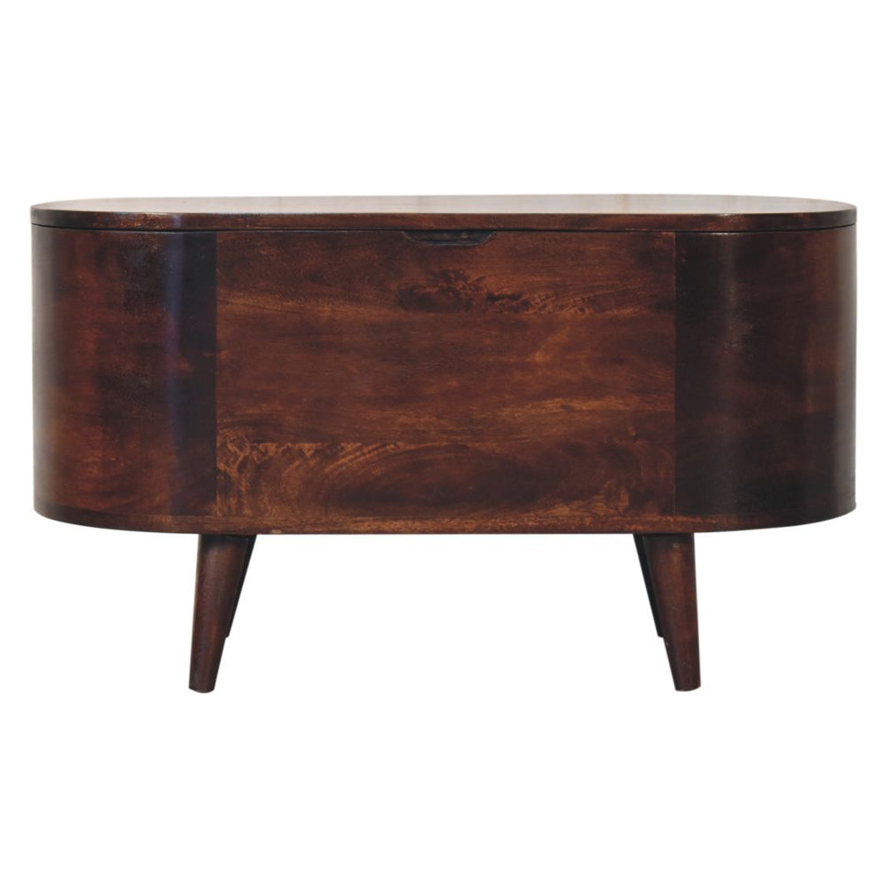 Artisan - Light Walnut Rounded Lid-Up Blanket Box