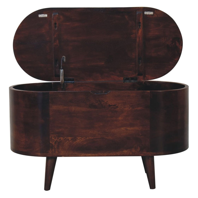 Artisan - Light Walnut Rounded Lid-Up Blanket Box
