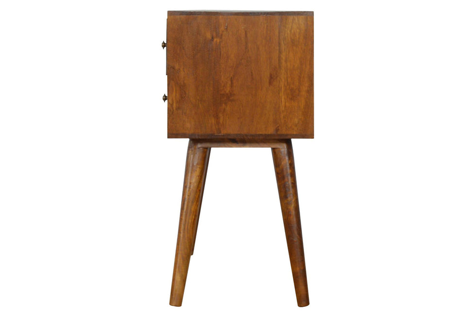 Artisan - Geometric Brass Inlay Console Table with 4 Drawers