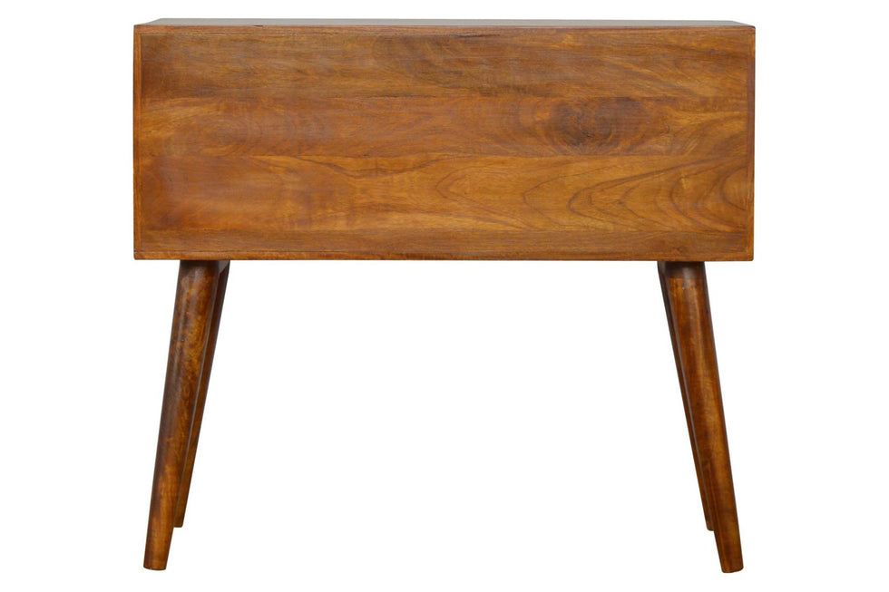 Artisan - Geometric Brass Inlay Console Table with 4 Drawers