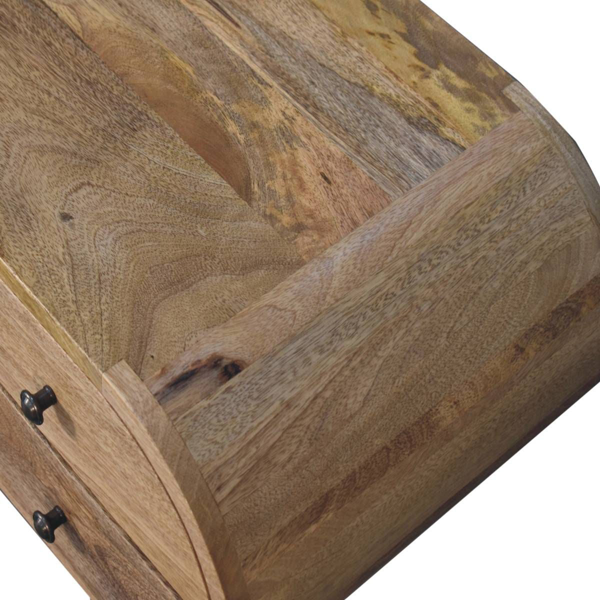 Artisan - Oak-Ish Circular Media Unit With 2 Open Slots