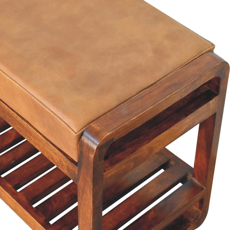 Artisan - Small Buffalo Slatted Hallway Bench