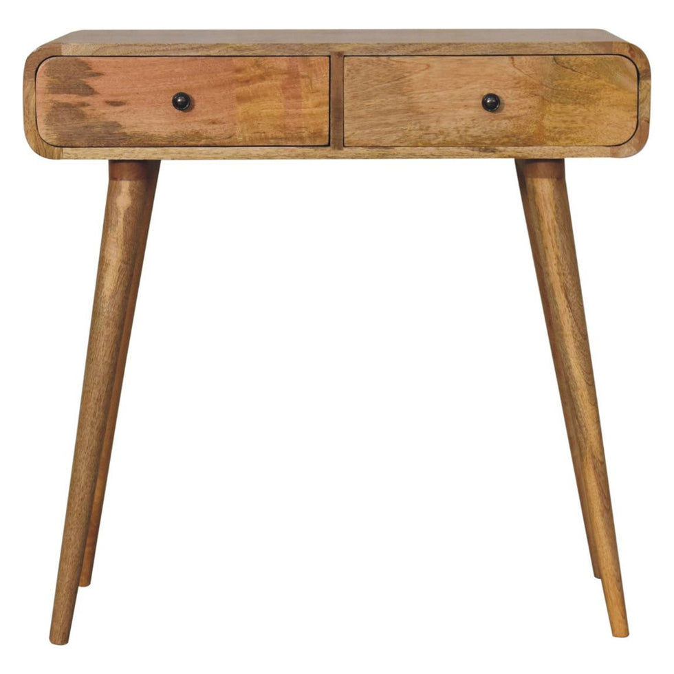 Artisan - Oak-Ish Curved Hallway Table