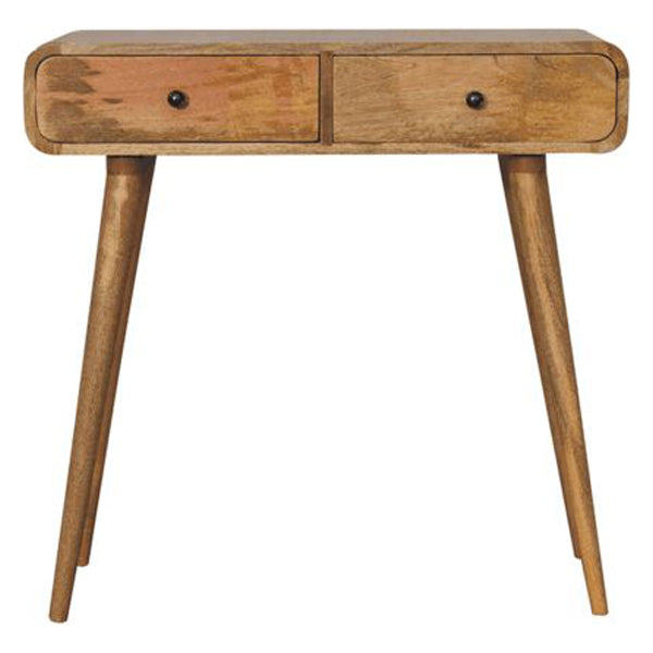 Artisan - Oak-Ish Curved Hallway Table