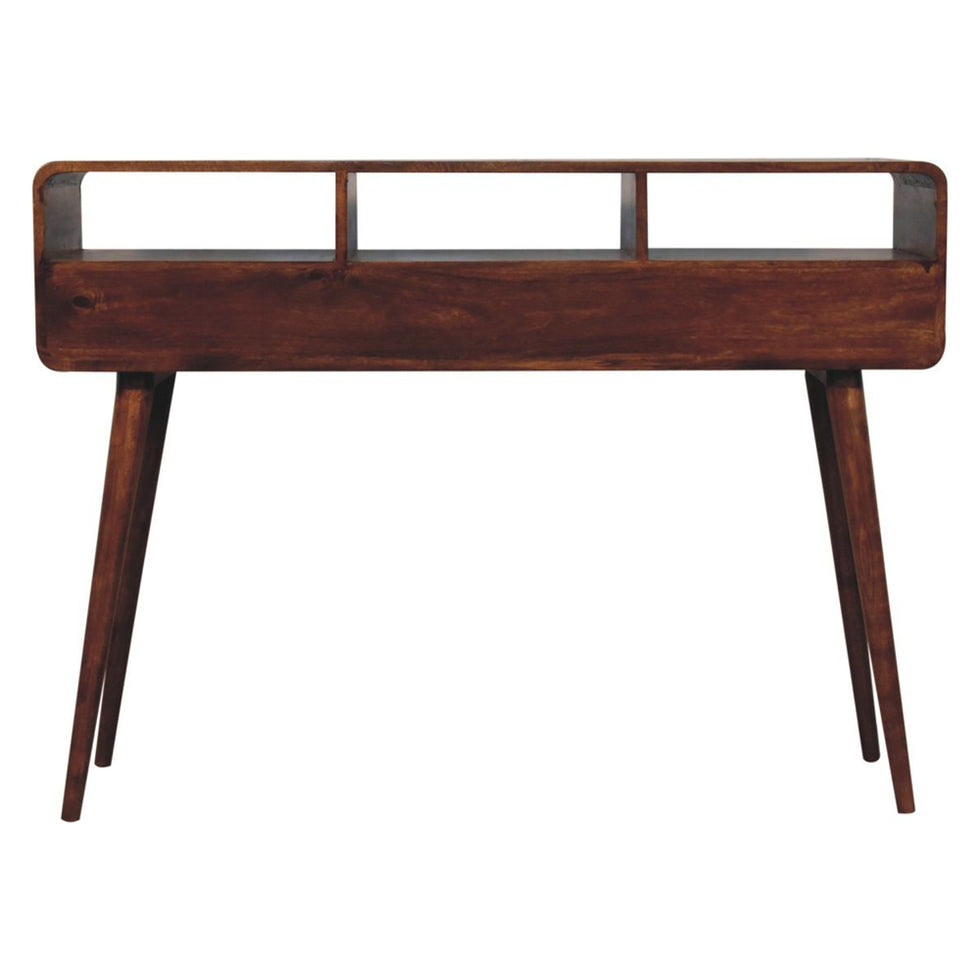 Artisan - Triple Curved Chestnut Console Table