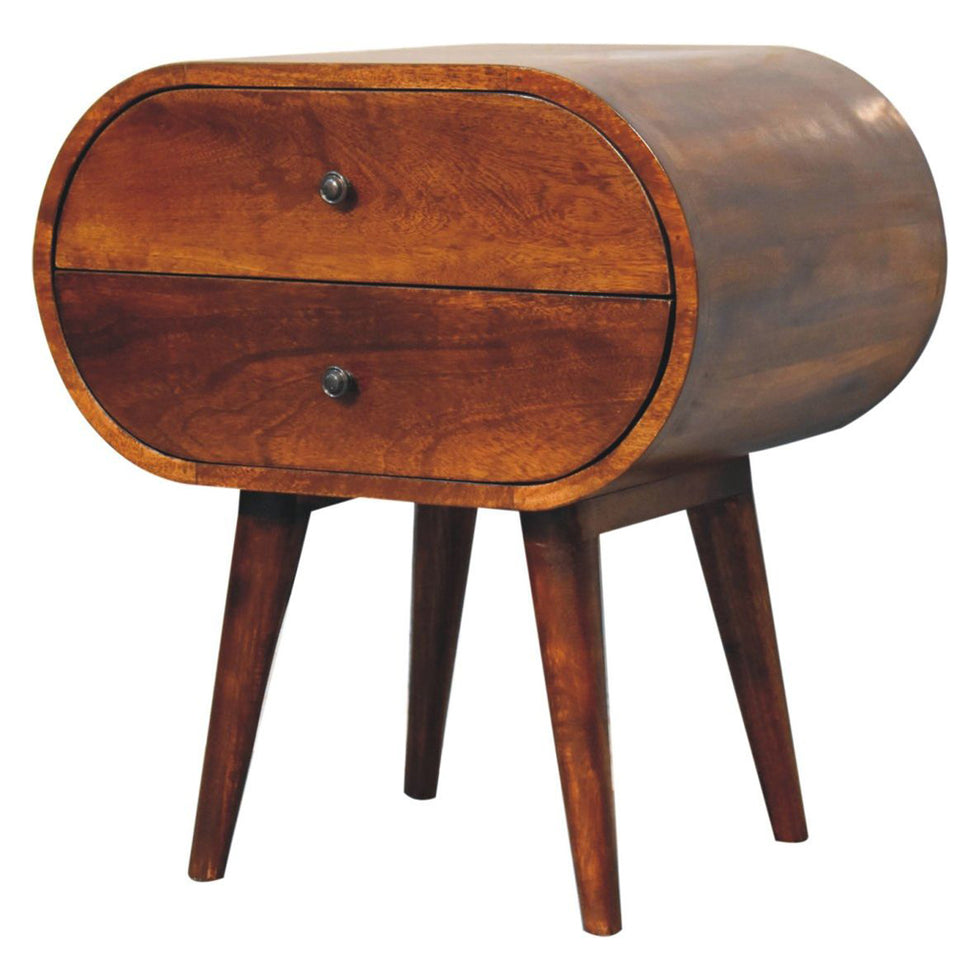 Artisan - Large Chestnut Circular Bedside