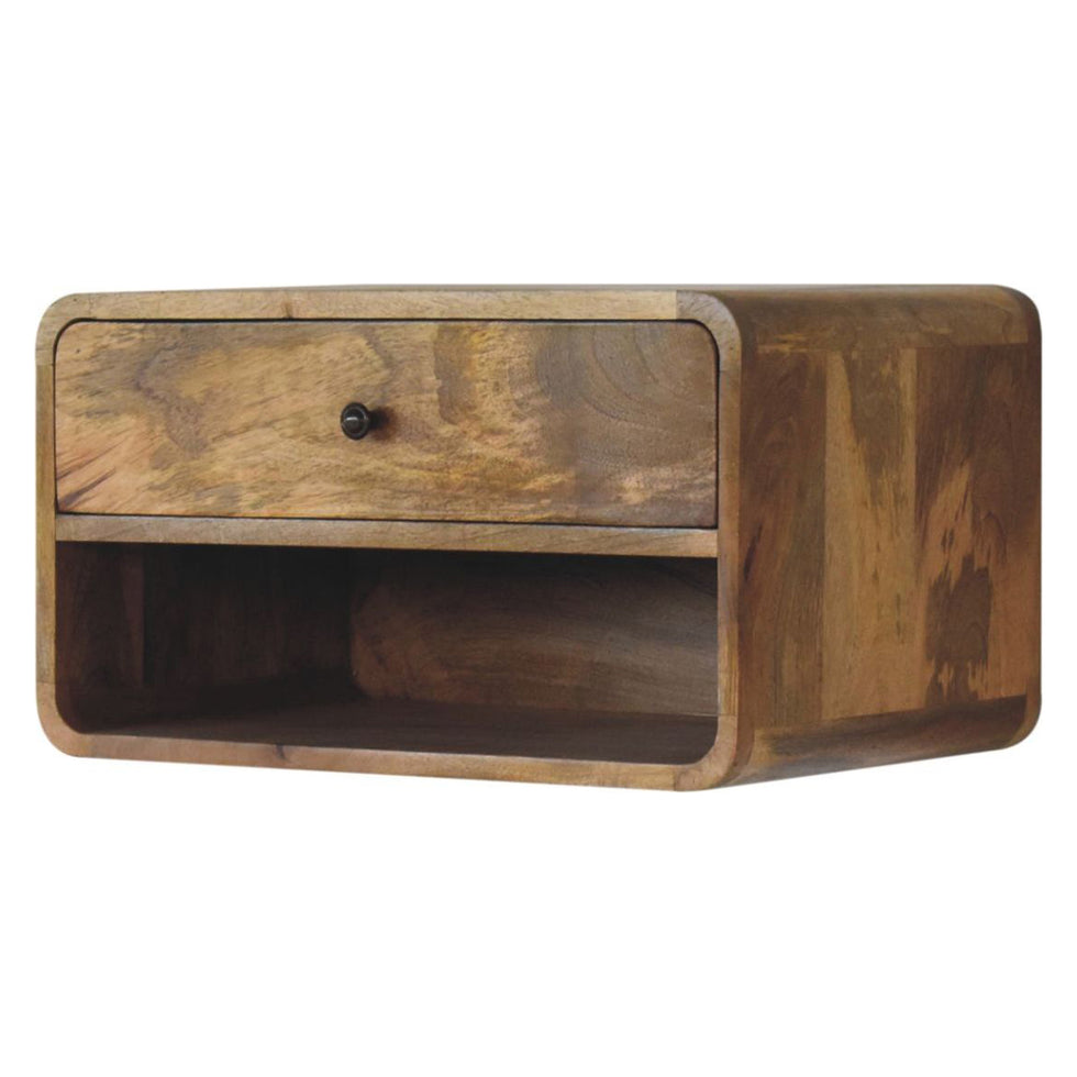 Artisan - Large Floating Curve Open Slot Bedside