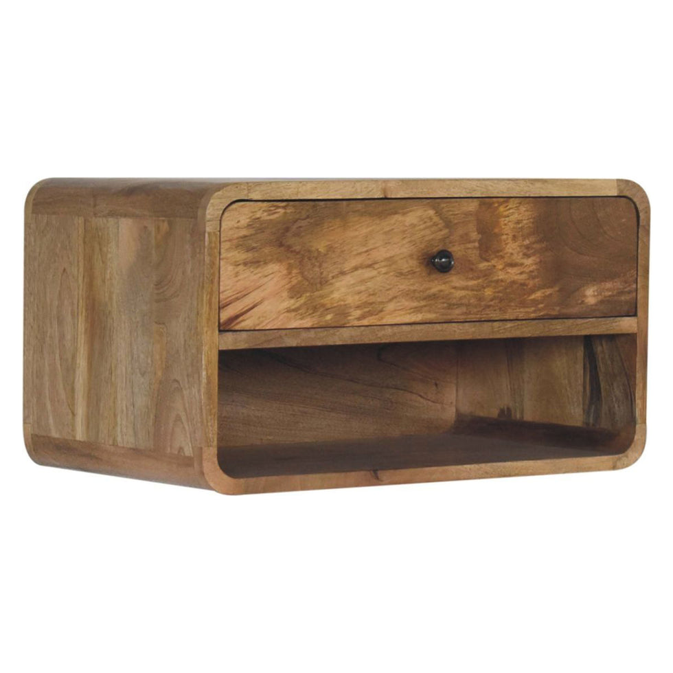 Artisan - Large Floating Curve Open Slot Bedside