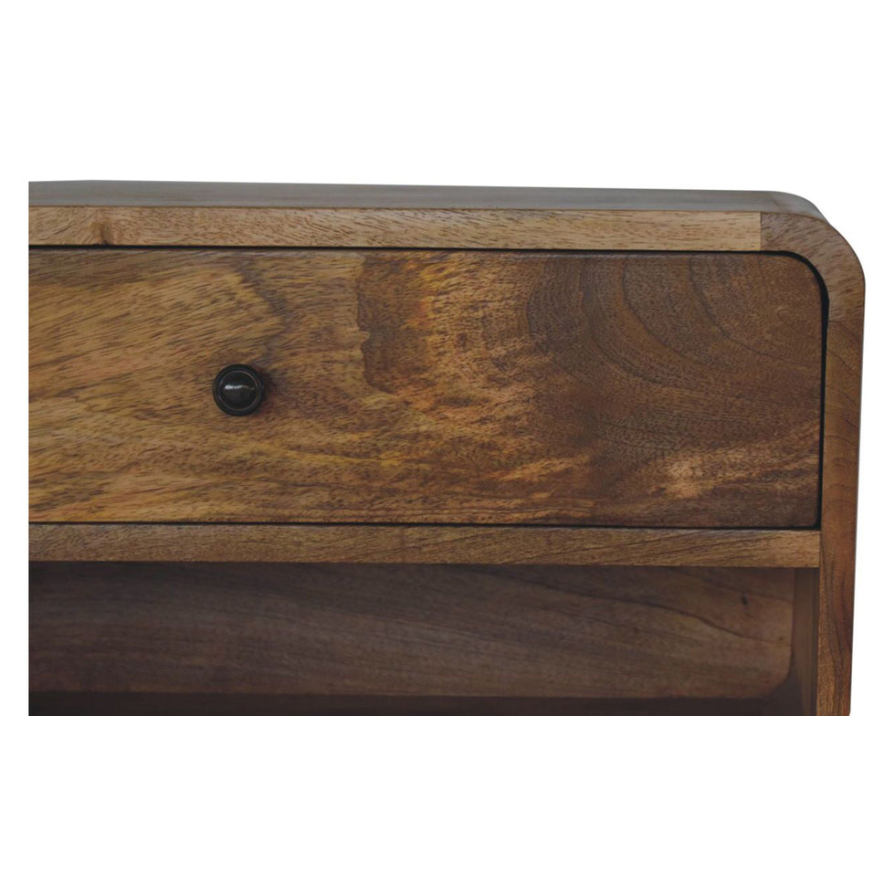 Artisan - Large Floating Curve Open Slot Bedside