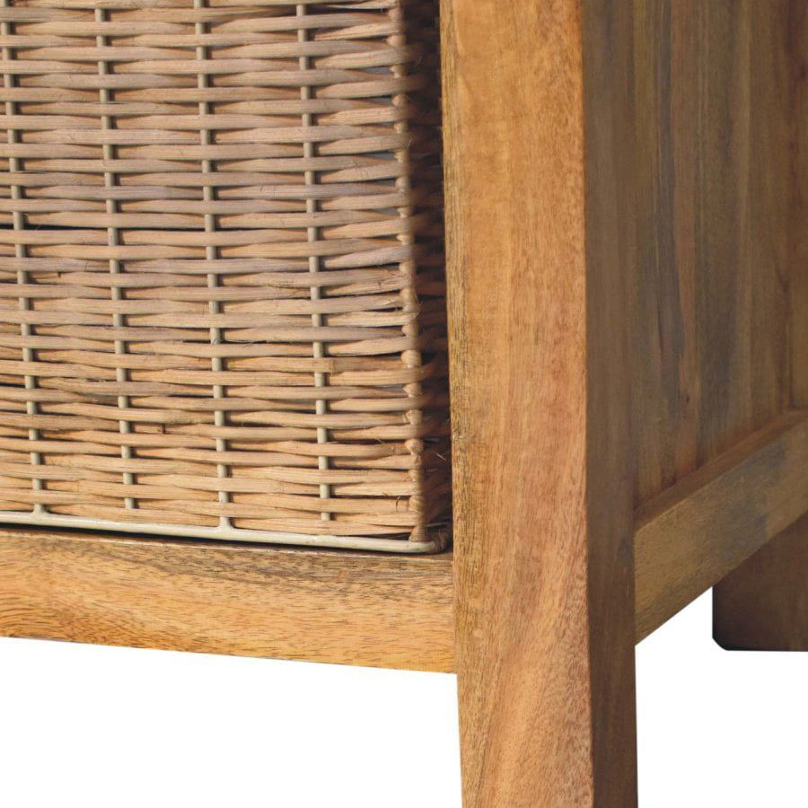 Artisan - Rattan Basket Linen Bench
