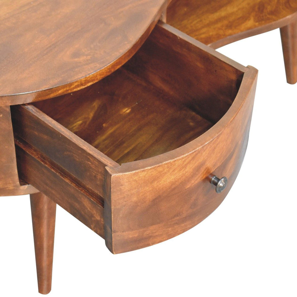 Artisan - Large Chestnut Wave Coffee Table
