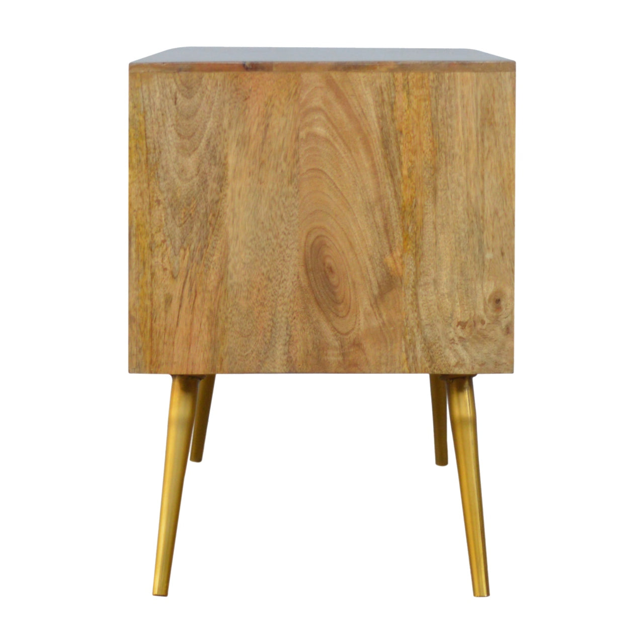 Artisan - Inlay Media Unit in Sleek Cement/Brass