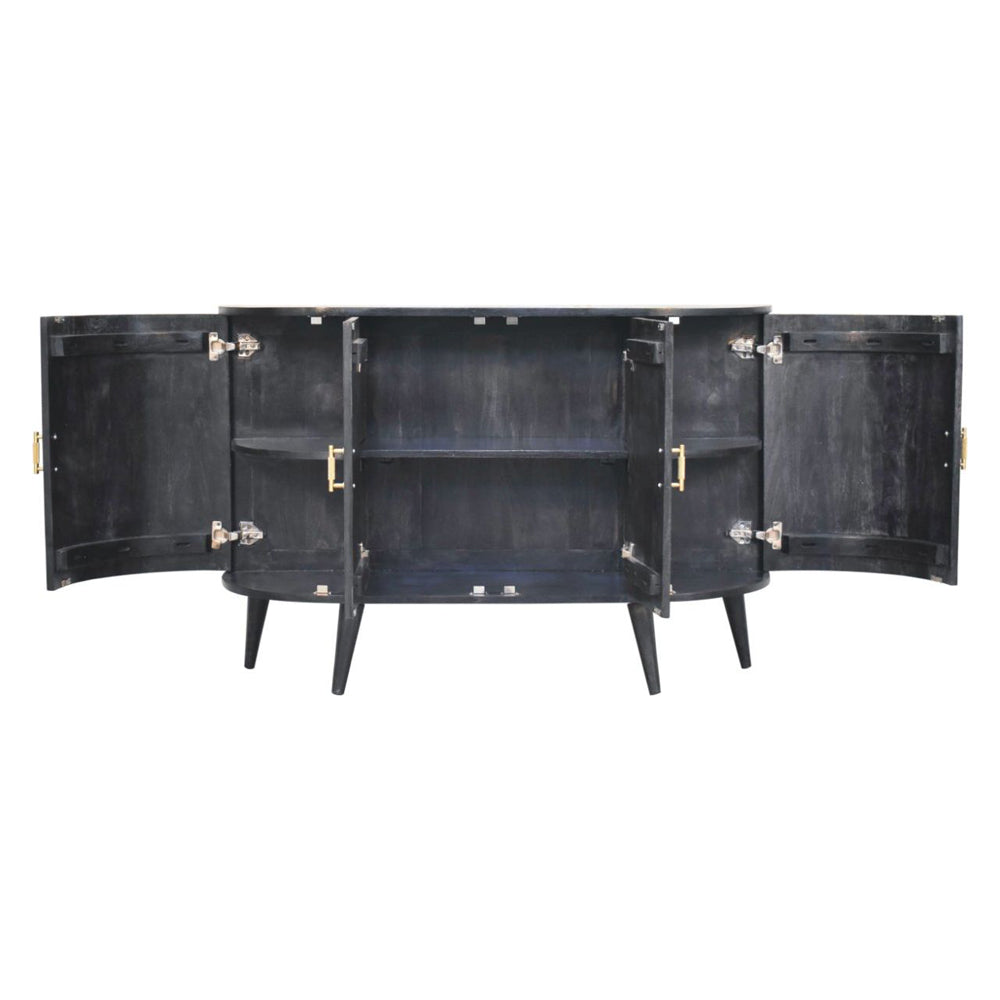 Artisan - Ash Black T-Bar Quad Cabinet