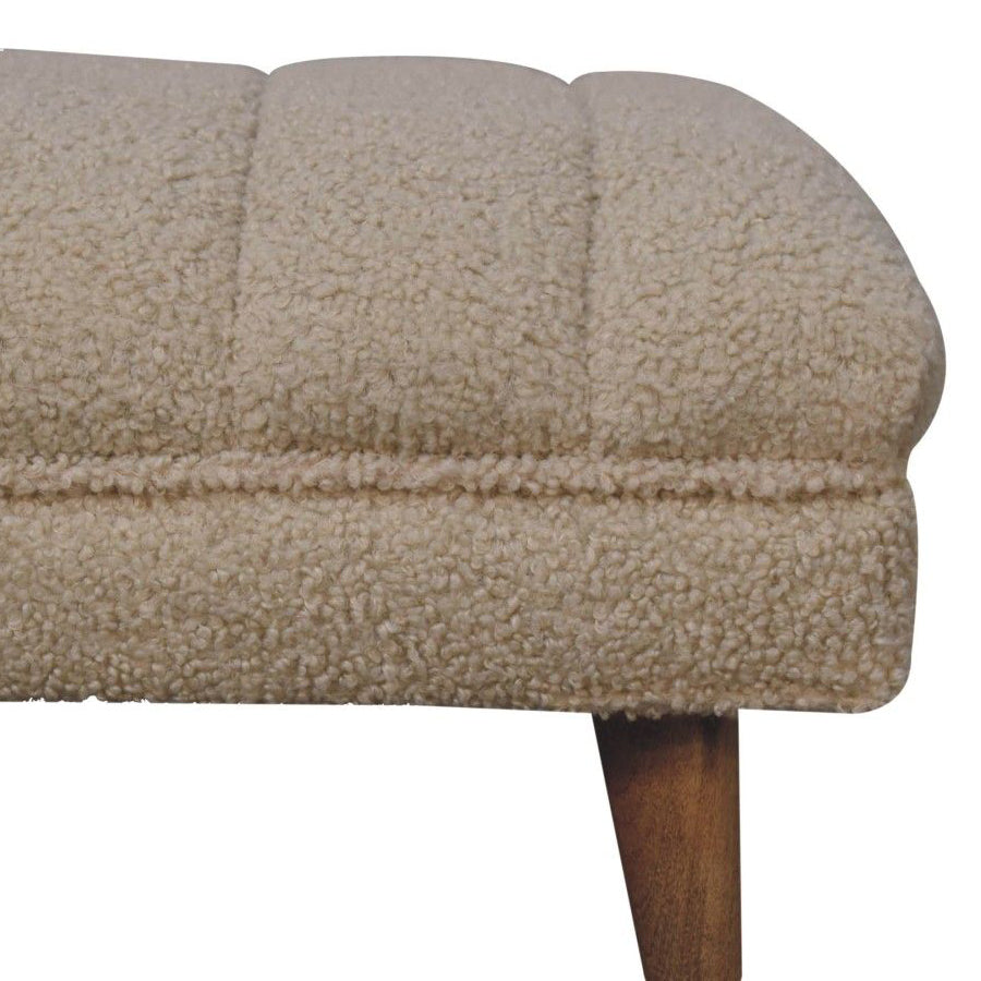 Artisan - Cream Boucle Puffer Bench