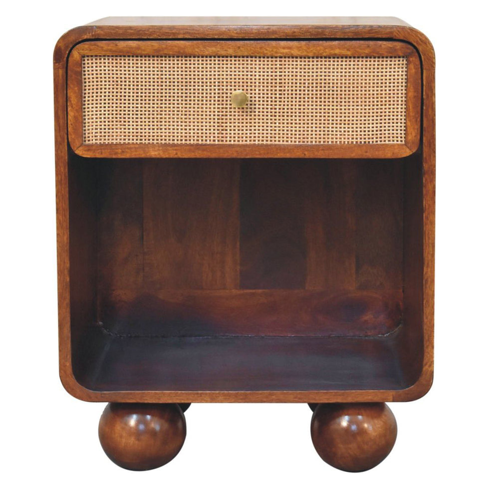 Artisan - Chestnut Open Woven Bedside