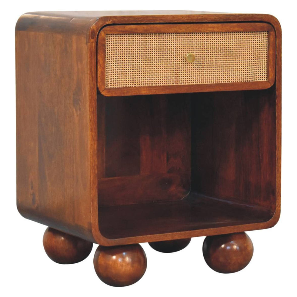 Artisan - Chestnut Open Woven Bedside