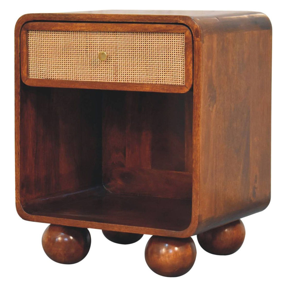 Artisan - Chestnut Open Woven Bedside