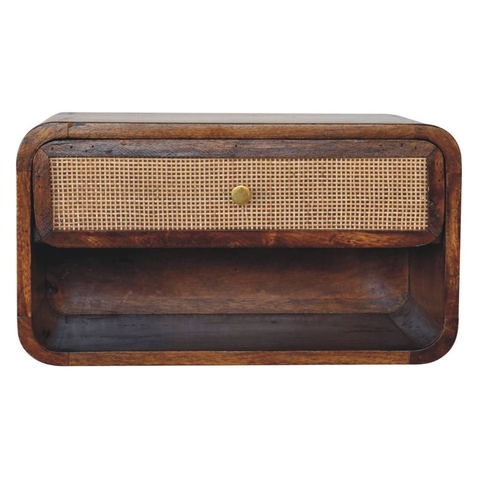 Artisan - Chestnut Wall Mounted Open Woven Bedside