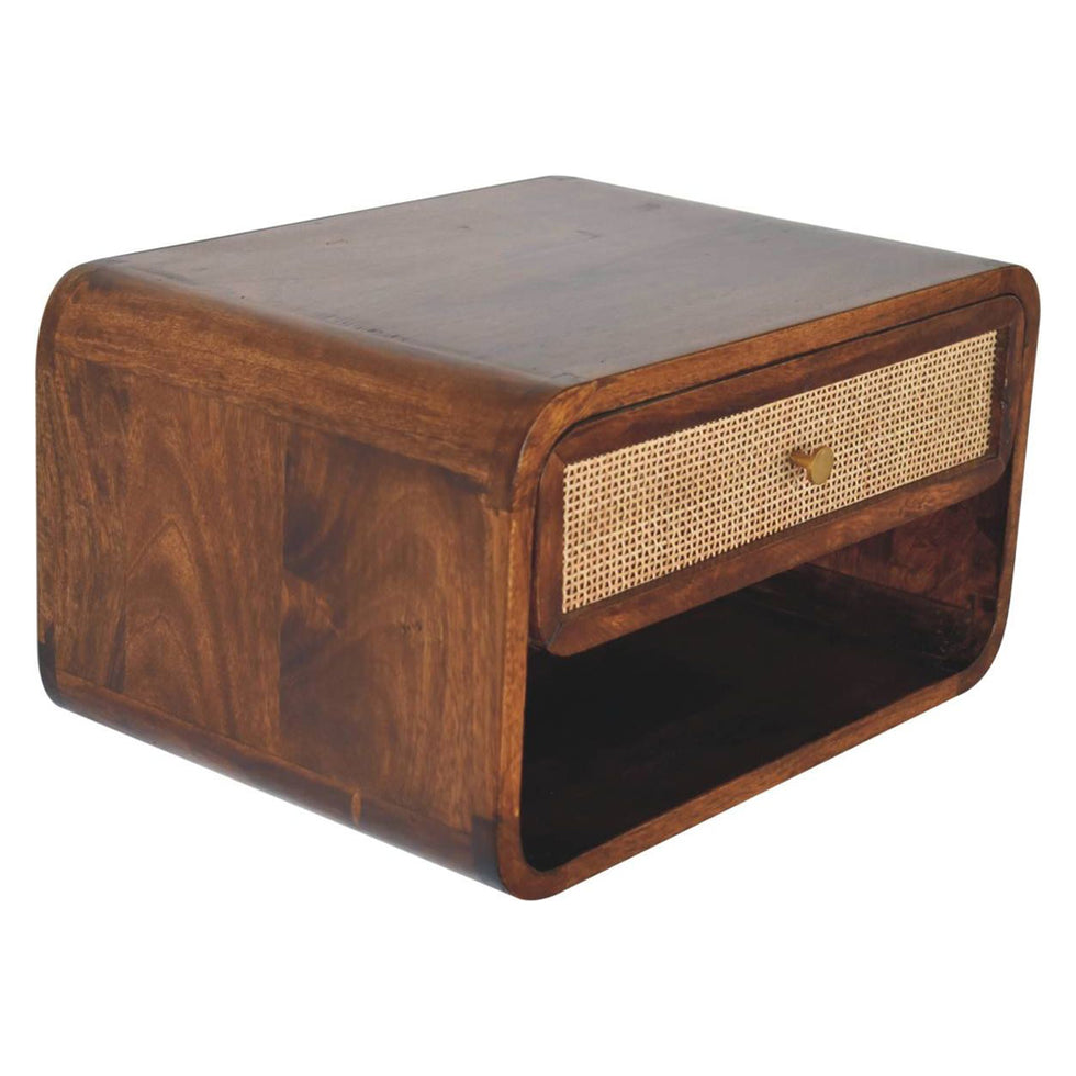 Artisan - Chestnut Wall Mounted Open Woven Bedside