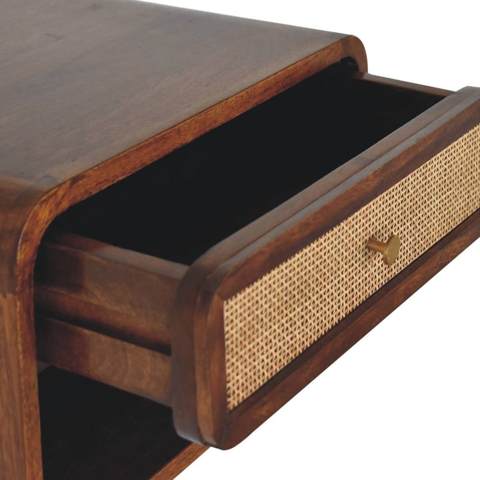 Artisan - Chestnut Wall Mounted Open Woven Bedside