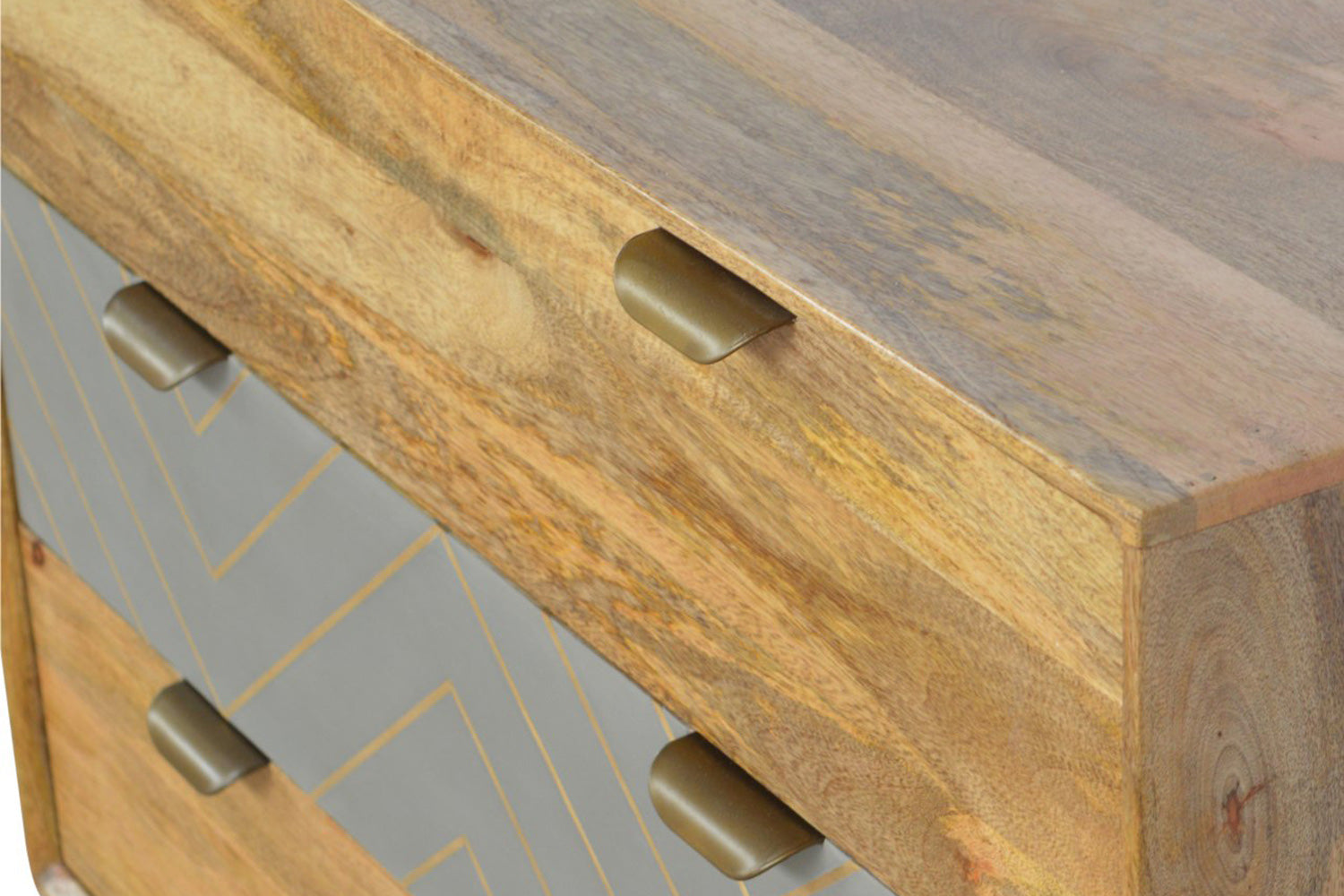 Artisan - Inlay Chest in Sleek Cement Brass