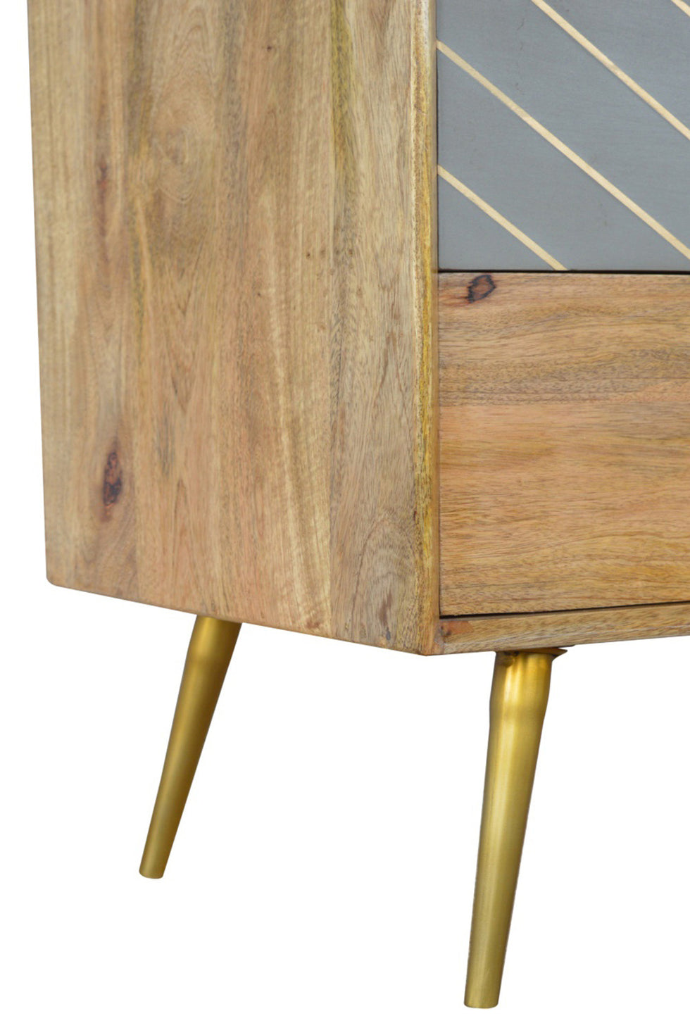 Artisan - Inlay Chest in Sleek Cement Brass