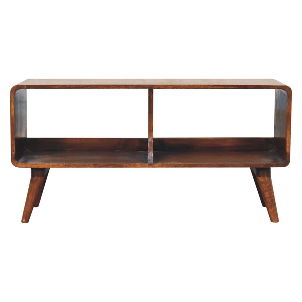 Artisan - Curved Chestnut Double Slot Media Unit