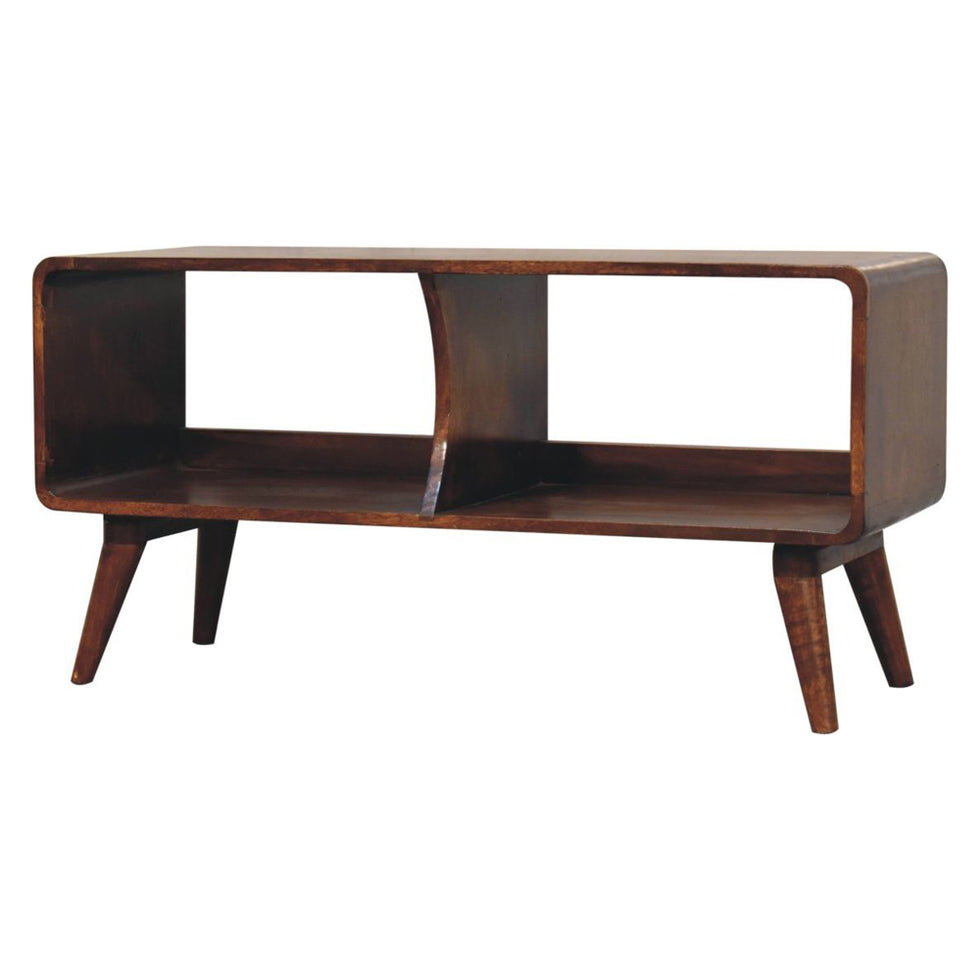 Artisan - Curved Chestnut Double Slot Media Unit