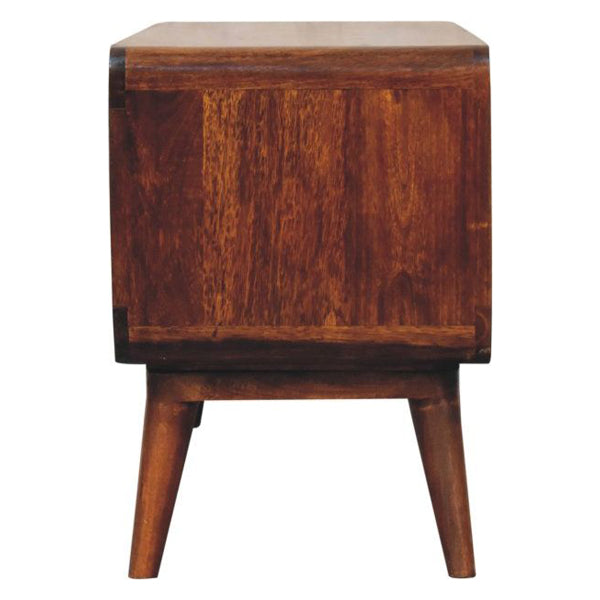 Artisan - Curved Chestnut Double Slot Media Unit