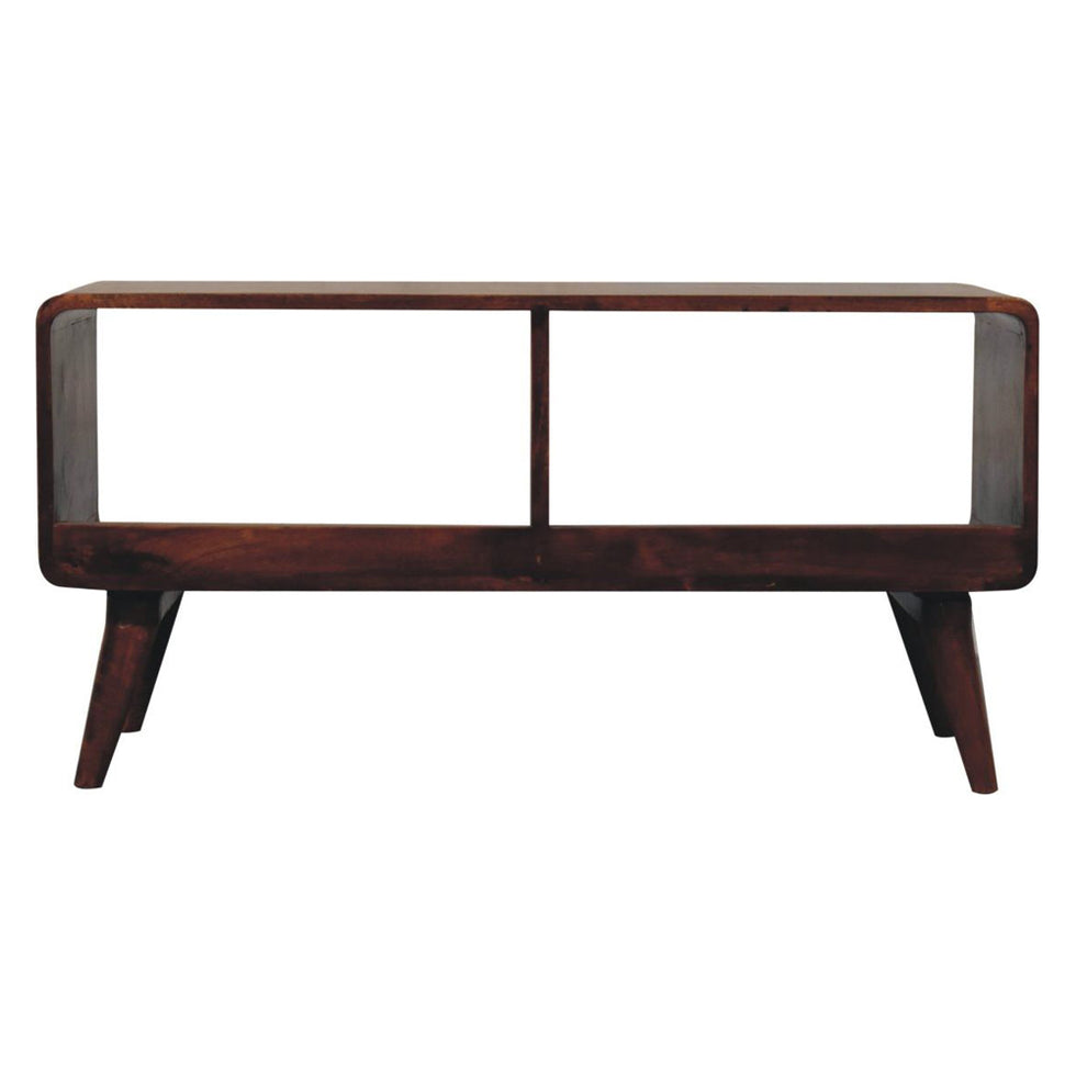 Artisan - Curved Chestnut Double Slot Media Unit