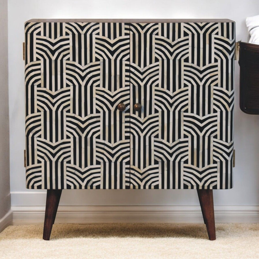 Artisan - Honey Caramel Edessa Bone Inlay Cabinet