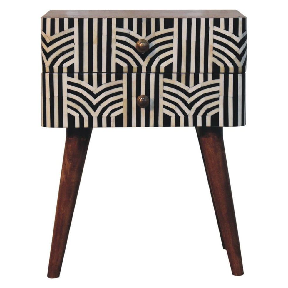Artisan - Honey Caramel Edessa Bone Inlay Bedside